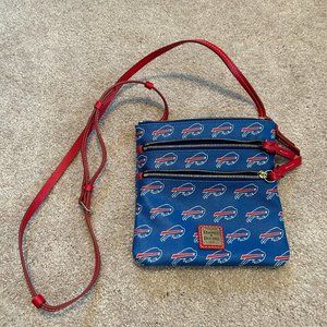 Buffalo Bills Dooney & Bourke Women's Team Color Triple-Zip Crossbody Purse